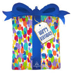 Satin Painterly Dots Birthday 27″ Balloon