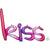 27″ Script Phrase Ombre Kiss