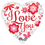 I Love You Floral 28″ Balloon