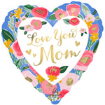 Love You Mom Painted Prints 28″ Balloon