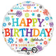 Multi Star And Burst Happy Birthday 28″ Balloon