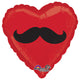 Mustache Heart 28″ Balloon