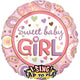 Sweet Baby Girl Sing-a-tune 28″ Balloon