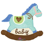 Baby Blue Rocking Horse 29″ Balloon