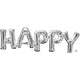 30″ Block Phrase: "happy" - Silver (air-fill Only)