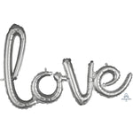 31″ Script Phrase "love" Silver