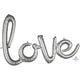 31″ Script Phrase "love" Silver