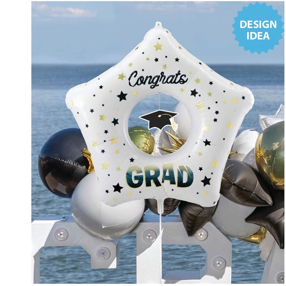 Diffused Ombre Grad Cap Dangler 32″ Balloon – instaballoons Wholesale