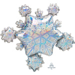 Prismatic Snowflake Cluster 32" Foil