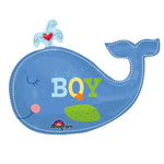 Ahoy Baby Boy Whale 34" Foil
