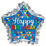 Happy Birthday Primary Sketchy Patterns 34″ Balloon