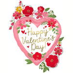 Happy Valentine's Day Floral Front 34" Foil