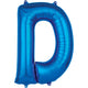 Letter D - Anagram - Blue 34″ Balloon