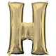 Letter H - Anagram - White Gold 34″ Balloon