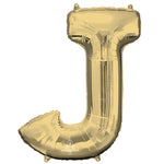 Letter J - Anagram - White Gold 34″ Balloon