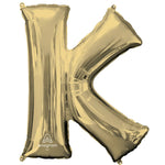 Letter K - Anagram - White Gold 34″ Balloon