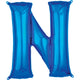 Letter N - Anagram - Blue 34″ Balloon