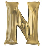 Letter N - Anagram - White Gold 34″ Balloon