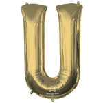 Letter U - Anagram - White Gold 34″ Balloon