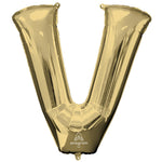Letter V - Anagram - White Gold 34″ Balloon