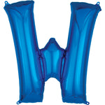 Letter W - Anagram - Blue 34″ Balloon