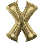 Letter X - Anagram - White Gold 34″ Balloon