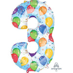 Number 3 - Anagram - Balloons & Streamers 34″ Balloon