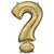 White Gold Question Mark ? Symbol 34″ Balloon