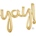 35″ Script Phrase: "yay!" - Gold (air-fill Only)
