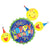 Happy Birthday Smiley Faces In Party Hats 36″ Balloon