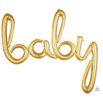 39″ Script Phrase: "baby" - Gold (air-fill Only)