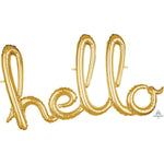 39″ Script Phrase: "hello" - Gold (air-fill Only)