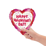 Happy Valentine's Day Wrapped In Hearts (air Fill Only) 9″ Balloon