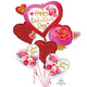 Happy Valentine's Day Heart & Rose Bouquet