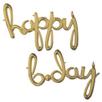 Script Phrase ″Happy Bday" White Gold (Air-Fill Only)