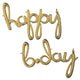 Script Phrase ″Happy Bday" White Gold (Air-Fill Only)