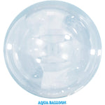 9" Aqua Clear Balloons Medium air-fill Only (10 count)