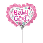 Baby Girl (requires heat-sealing) 14″ Foil Balloon by Anagram from Instaballoons
