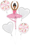 Ballerina Girl Birthday Bouquet Foil Balloon by Anagram from Instaballoons
