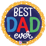 Best Dad Ever 18″ Foil Balloon by Betallic from Instaballoons