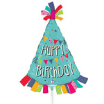 Birthday Banner Hat Mini Shape (air-fill Only) 14″ Balloon