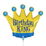 Birthday King Mini Shape (air-fill Only) 14″ Balloon