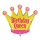 Birthday Queen Mini Shape (air-fill Only) 14″ Balloon
