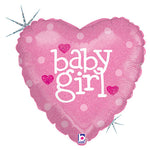 Baby Girl Heart 18″ Balloon