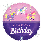 Carousel Birthday 18″ Balloon