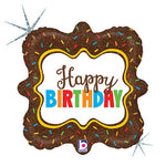 Chocolate Sprinkles Birthday 18″ Balloon