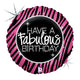 Have A Fabulous Birthday! Pink Zebra 18″ Balloon