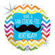 Have A Fan-stache-tic Birthday! 18″ Balloon