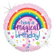 Glitter Magical Rainbow Birthday 18" Foil