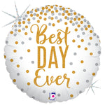 Glittering Best Day Ever 18″ Balloon